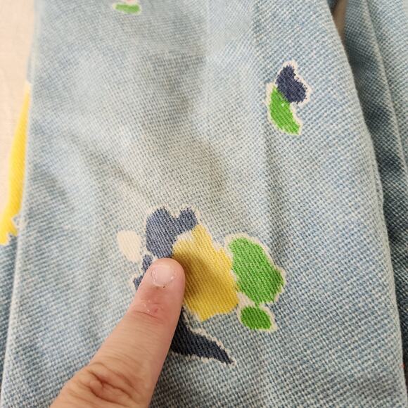 Vintage 70s Healthtex Abstract Floral Flared Pants 5t - Picture 6 of 8